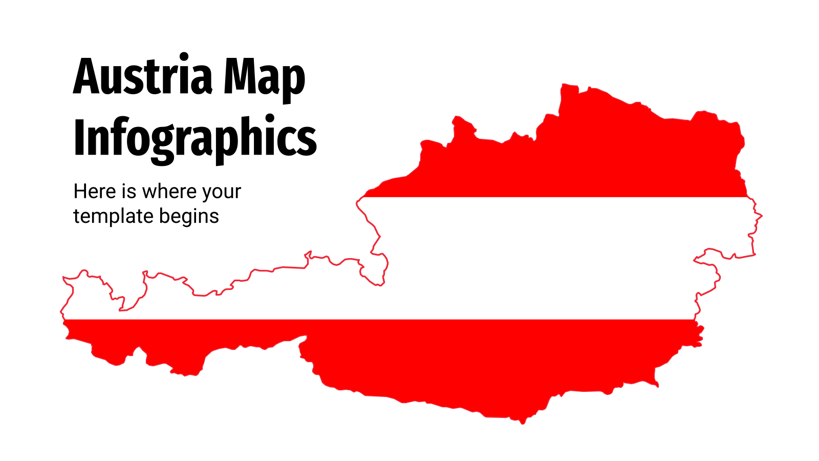 奥地利地图信息图形PPT主题